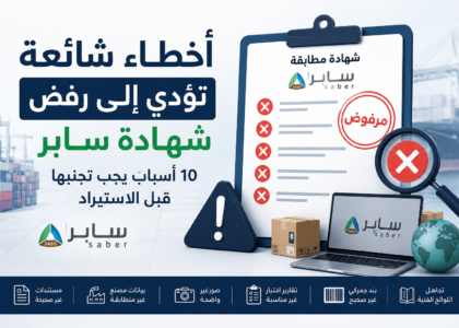 أسباب رفض شهادة سابر وأخطاء التقديم عبر منصة سابر قبل الاستيراد
